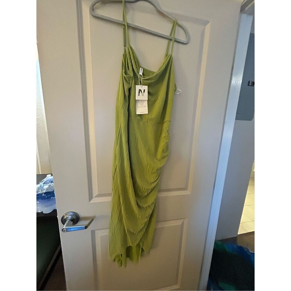 NEW Lime Green Cocktail Sequin Ruched Bodycon Formal Prom Dress 16W